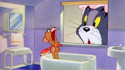 汤姆偷看杰瑞洗澡，被杰瑞喊来流浪猫兄弟疯狂整蛊他！