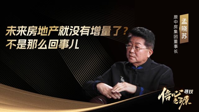 孟晓苏:未来房地产就没有增量了?不是那么回事儿