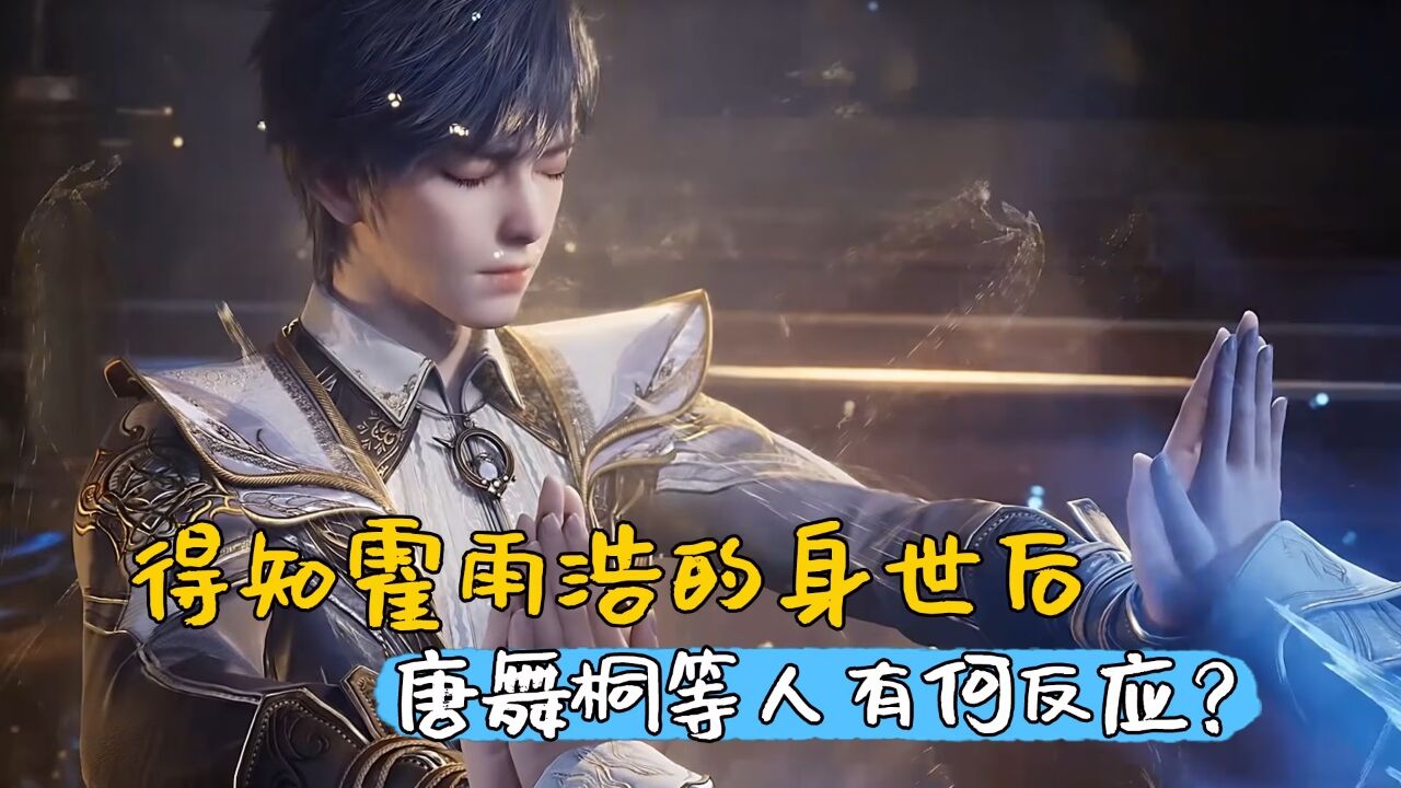 绝世唐门:得知霍雨浩的真正身世后,唐舞桐等人有何反应?_高清1080P在线观看平台_腾讯视频