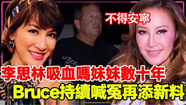 李文下葬半月不得安息,李思林吸血妹妹数十年,Bruce持续喊冤 “我也在养李思林”