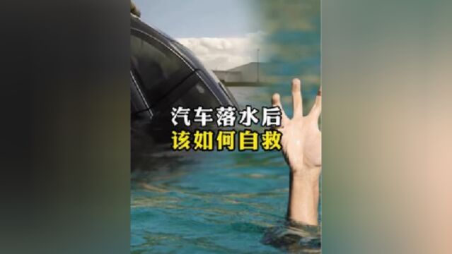 汽车掉入水中该如何自救