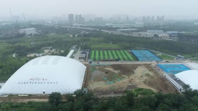 唐山花海星球体育中心项目航拍,来吧展示