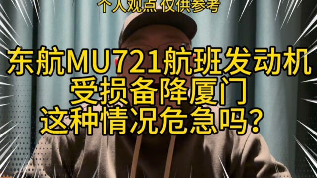 东航mu721航班发动机受损备降厦门!机身剧烈抖动,这种情况危急吗?