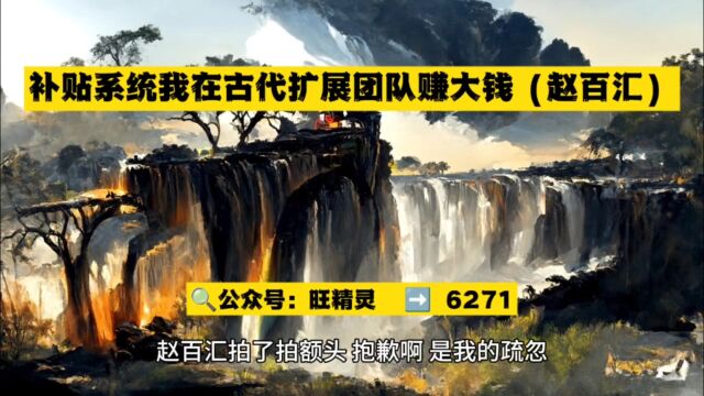 补贴系统我在古代扩展团队赚大钱(赵百汇小说)全文阅读无删减○