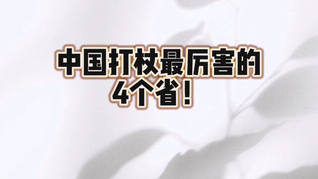 中国打杖最厉害的,4个省!