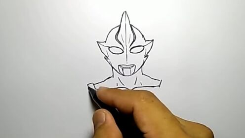 奥特曼涂鸦:铅笔画一个梦比优斯,你能说出这是什么形态吗?