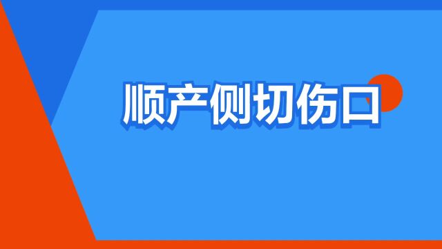 “顺产侧切伤口”是什么意思?