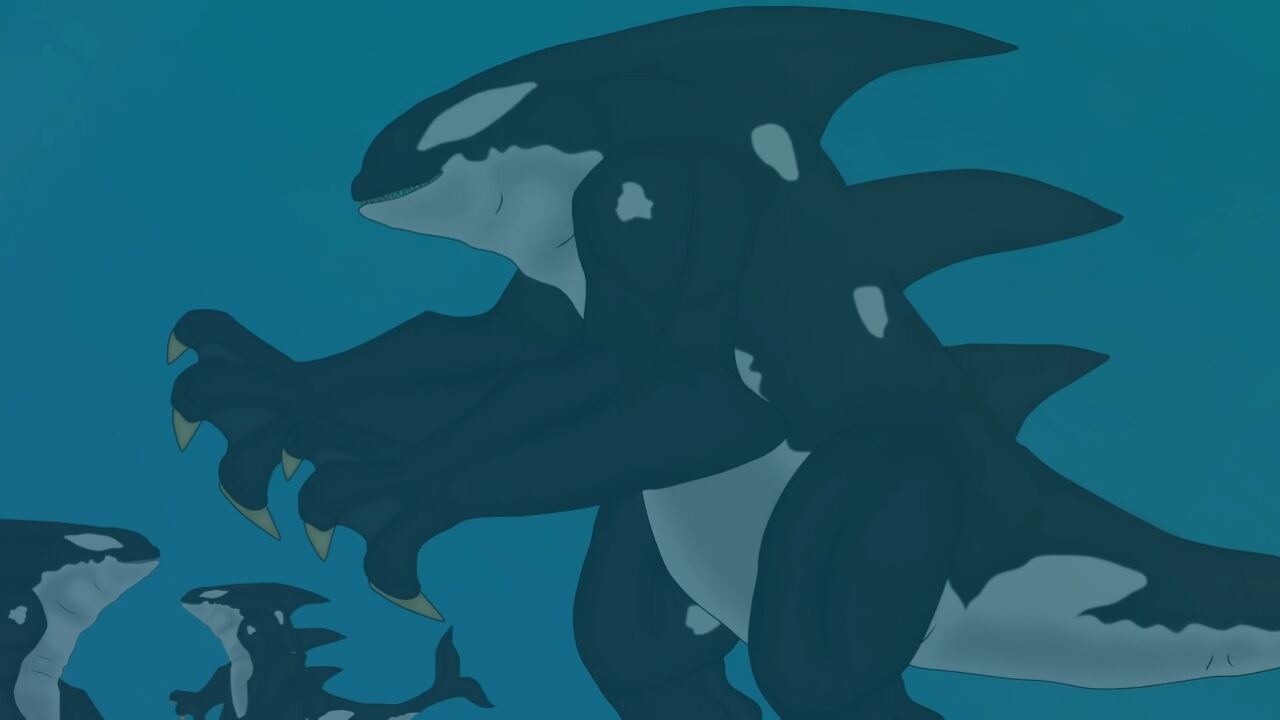 虎鲸哥斯拉vs鲸鱼哥斯拉史诗级战斗-黑人抬棺舞曲