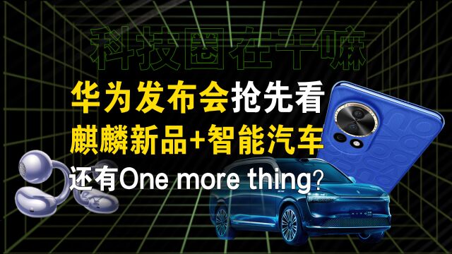 华为发布会抢先看!最大亮点不是手机?