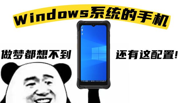 做梦都没想到,Windows系统的三防手持机pda有这配置!