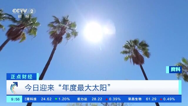 今日迎来“年度最大太阳”