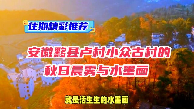 安徽黟县卢村小众古村的秋日晨雾与水墨画