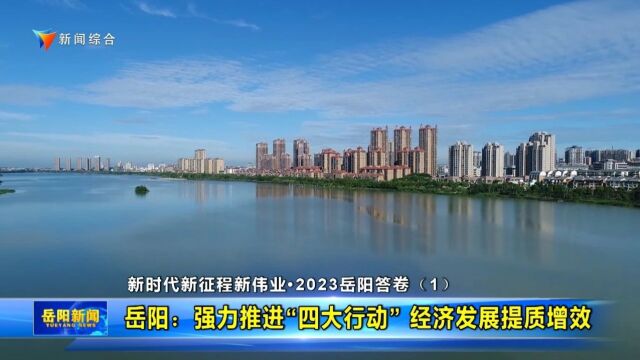 2023岳阳答卷(1)│强力推进“四大行动” 经济发展提质增效