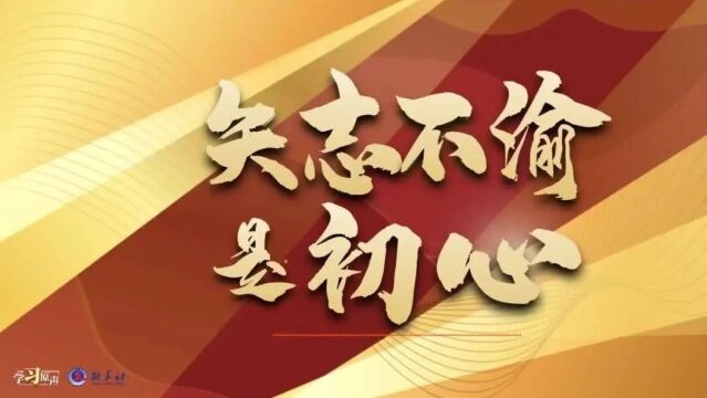 学习原声丨矢志不渝是初心