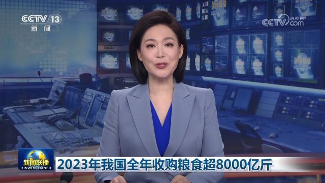 [视频]2023年我国全年收购粮食超8000亿斤