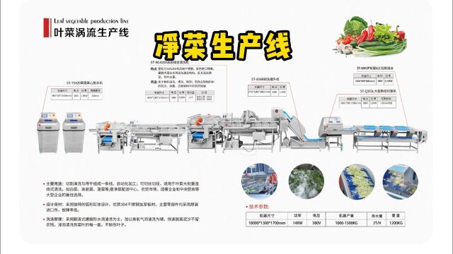做净菜配送的企业都需要有这样一条净菜生产线,效率提升数倍
