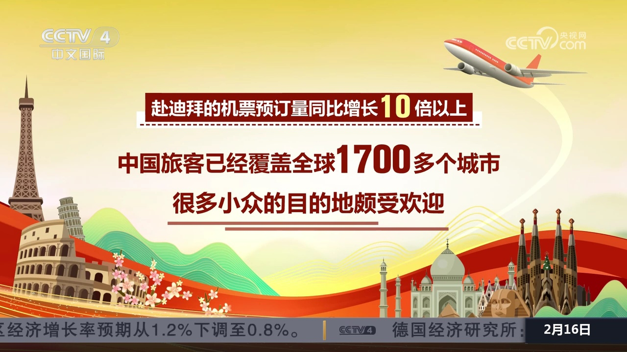 中国游客春节遍布全球1700多个城市