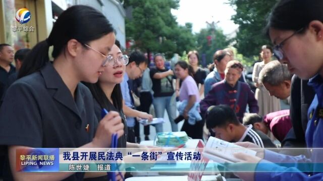 我县开展民法典"一条街"宣传活动