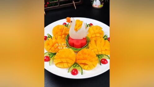 创意果盘 #果蔬雕刻#水果拼盘创新做法