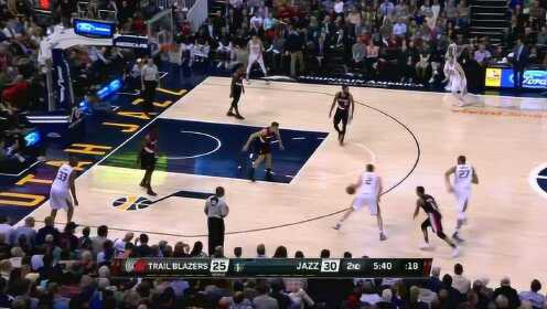 《NBA比赛集锦》【助攻】英格尔斯不看人妙传 海沃德轻松上篮得分