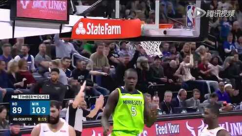 《NBA全场回放》【回放】鹈鹕vs森林狼第4节 巴特勒抢断反击一条龙暴扣