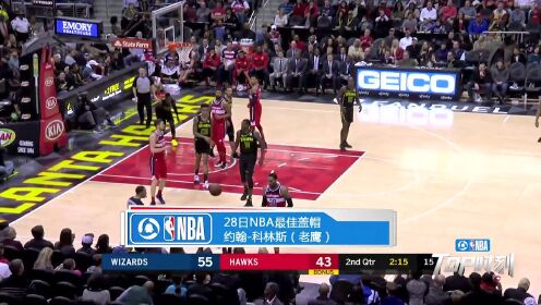 《TOP时刻》28日NBA最佳盖帽 新秀科林斯只手遮天送排球大帽