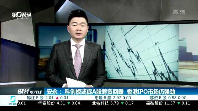 安永:科创板或促A股筹资回暖 香港IPO市场仍强劲