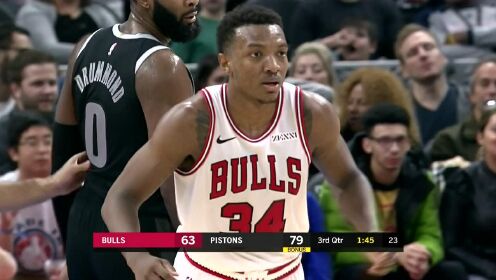 《NBA全场集锦》公牛vs活塞第3节精编 小卡特单节疯狂砍分惊艳全场
