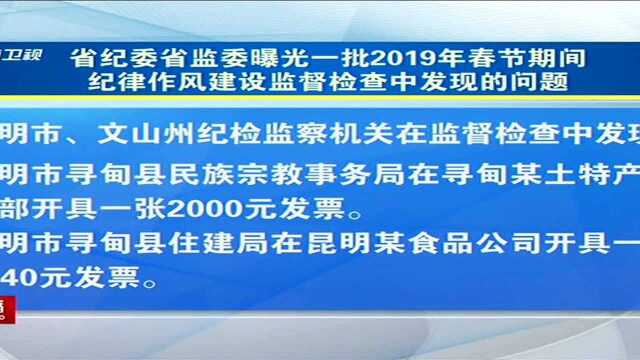 省纪委省监委曝光一批2019年春节期间 纪律作风建设监督检查中发现的问题