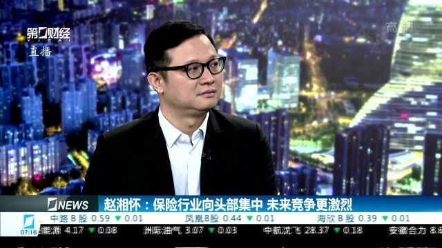 赵湘怀:中国七大保险公司市场占比已超70%