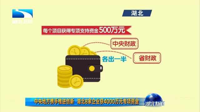 中央地方携手推进创新 湖北8家企业获4000万元专项资金