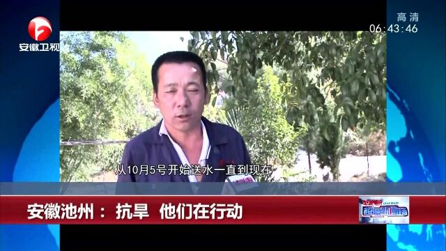 安徽池州:抗旱 他们在行动