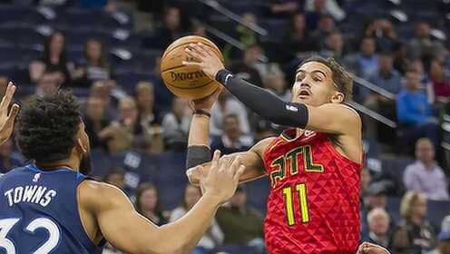 《NBA全场集锦》【球星】特雷杨vs森林狼集锦 轻取38+11连续喂饼率队轻取森林狼