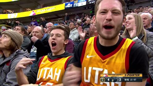 《NBA全场集锦》狙击手已就位 米切尔手起刀落底角三分命中