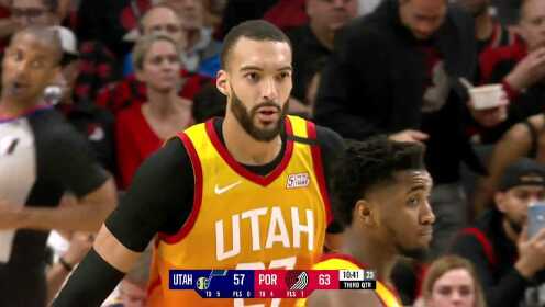 《NBA全场回放》【原声回放】爵士vs开拓者第3节 利拉德无解三分连中