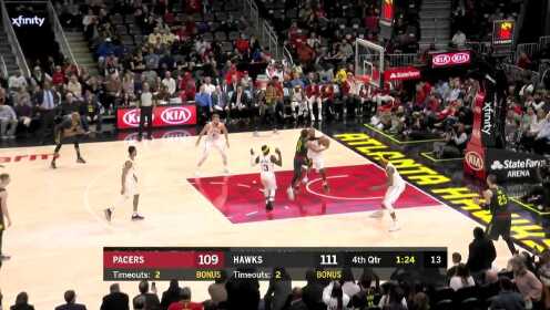 《NBA全场集锦》是时候收割比赛了 特雷杨风驰电掣扬沙造雨锁定胜局