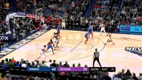 《NBA全场集锦》【原声】雷霆123-118鹈鹕 雷霆六人上双全面发挥击溃鹈鹕