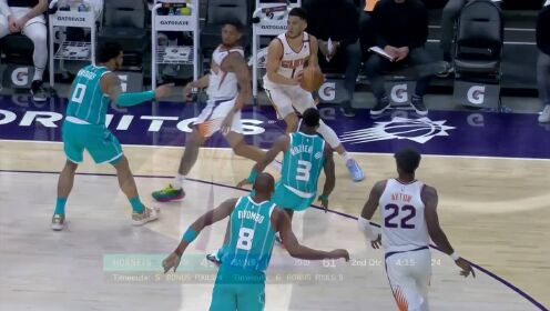 《NBA全场集锦》手感来了防不住 布克干拔三分正中靶心