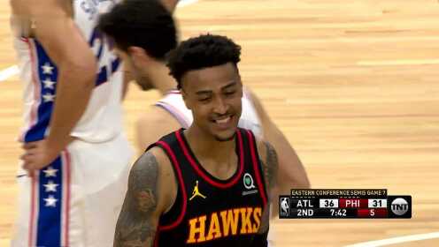 《NBA全场集锦》老鹰vs费城第2节中文解说回放