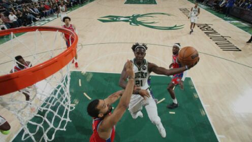 《密尔沃基雄鹿》【球星】霍乐迪vs活塞集锦 22分8篮板效率值正29