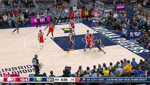 《NBA全场集锦》【原声】老鹰114-111步行者 特雷杨33＋8＋10老鹰送步行者三连败