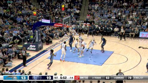 《NBA全场集锦》奥克克黄雀在后抢断莫兰特 瓦格纳急速反击助其空切暴扣