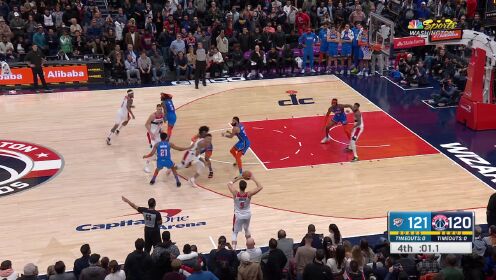 《NBA全场集锦》【原声】雷霆121-120奇才 亚历山大42+7撤步三分准绝杀