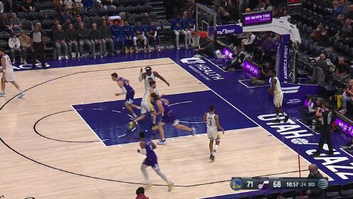 《NBA全场集锦》【原声】勇士123-124爵士 克拉克森被驱逐普尔致命失误被绝杀