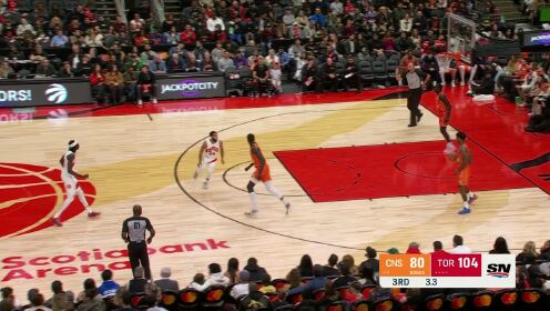 《多伦多猛龙》谁说我打不了NBA！小佩顿3.3秒完成进攻 压哨三分霸气命中