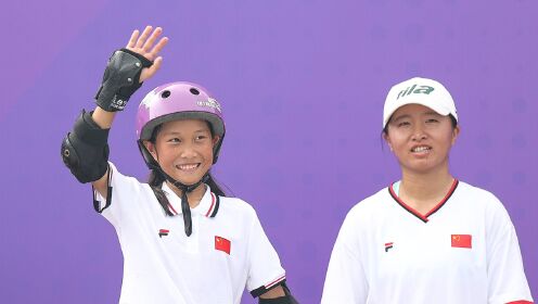 潮流亚运_滑板女子街式决赛崔宸曦夺金_【集锦】青春风暴！滑板女子街式决赛13岁崔宸曦夺冠曾文蕙摘银_高清