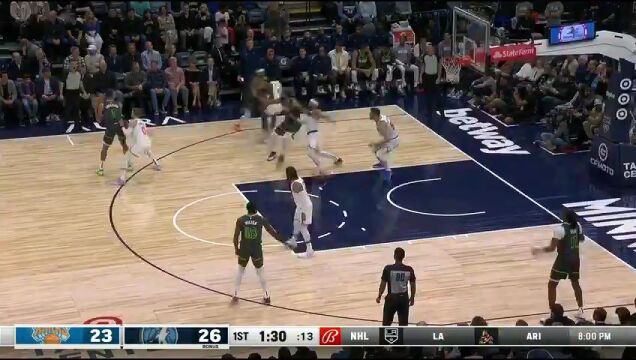 NBA常规赛：尼克斯vs森林狼英文原声全场回放