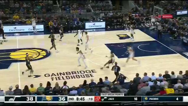 爵士vs步行者英文原声全场回放