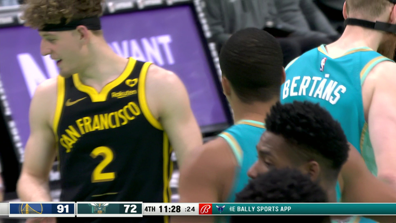 【回放】nba常规赛:勇士vs黄蜂第4节英文原声回放