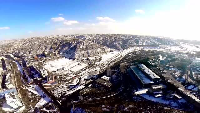 老高川镇航拍效果